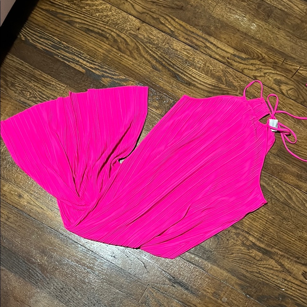 Vibrant Pink Halter Dress
